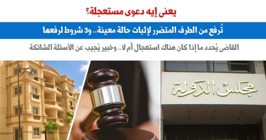 للمتقاضين فى سوق العقارات.. يعنى إيه دعوى مستعجلة؟.. عن "برلمانى"