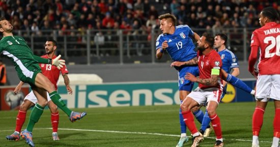 منتخب إيطاليا يستعيد توازنه بثنائية ضد مالطا في تصفيات يورو 2024.. فيديو