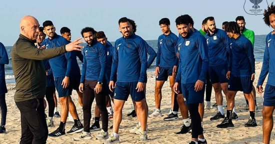 المصرى يعود إلى التدريب على شواطئ بورسعيد استعدادا للزمالك فى الدورى