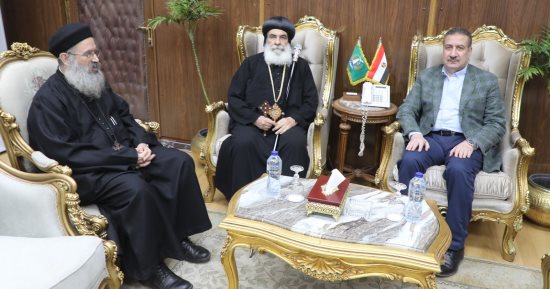 محافظ المنوفية يستقبل الأنبا بنيامين مطران المحافظة لتقديم التهنئة بمناسبة شهر رمضان