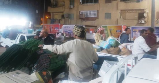رفع 632 حالة إشغال وتحرير 12 محضر مخالفات بمدينة أسوان.. صور
