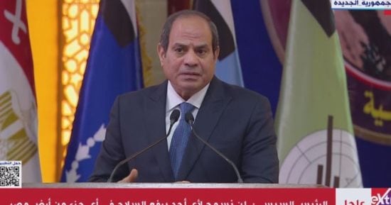 الرئيس السيسي: هنحتفل على أرض سيناء بالنصر