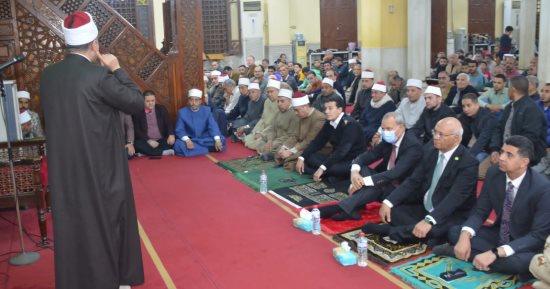 محافظ القليوبية يشهد احتفالية ذكرى انتصارات العاشر من رمضان بمسجد ناصر ببنها