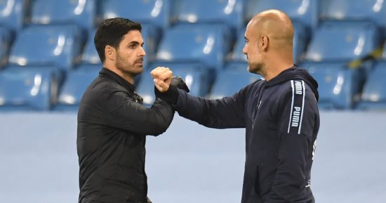 جوارديولا يتفوق على تلميذه أرتيتا فى الدورى الإنجليزى 