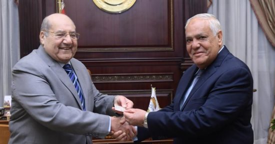 رئيس الشيوخ يستقبل الفريق عبدالمنعم التراس بعد تعيينه عضوا بالمجلس 