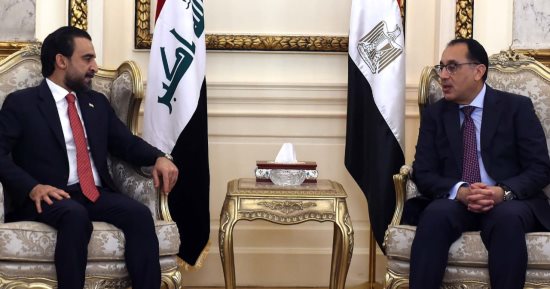 رئيس الوزراء يلتقى رئيس مجلس النواب العراقى والوفد المرافق له 