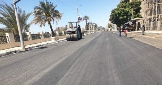 رصف وتجميل شارع الإمام الشاطبي بمدينة جرجا فى سوهاج بطول 1200 متر 