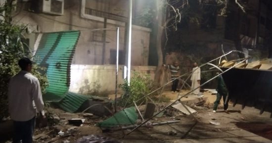 رفع إشغالات وتنفيذ قرارى إزالة لأكشاك مخالفة فى حملة بالدقى