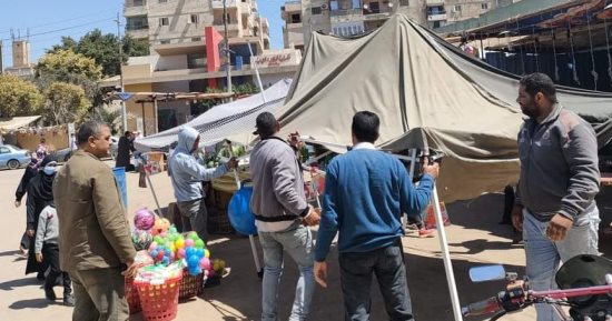رئيس مدينة أشمون يواصل حملاتة لرفع وإزالة الإشغالات بالشوارع والميادين