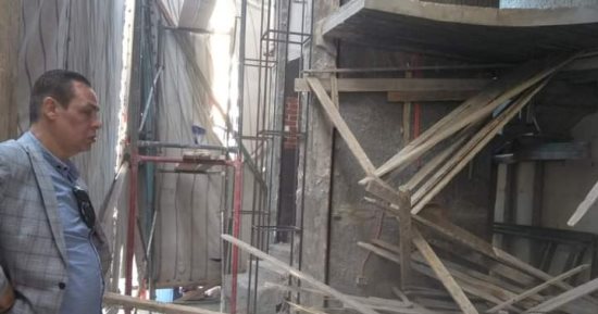 إيقاف أعمال بناء مخالف فى حى المنتزة بالإسكندرية 