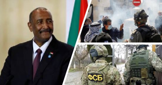 العالم هذا الصباح.. الاحتلال يعتدي على المرابطين داخل الأقصى ويعتقل عددا منهم.. الأمن الروسي يعتقل زوجين بتهمة التجسس لصالح أوكرانيا.. البرهان يطلع مبعوث فرنسا للقرن الأفريقي على جهود تشكيل حكومة مدنية