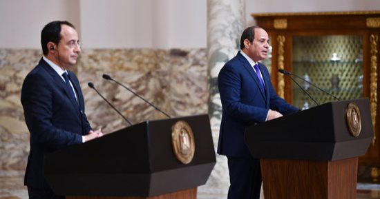 الرئيس السيسى: شددت على ثوابت رؤية مصر المبدئية إزاء أهمية تحقيق الأمن في شرق المتوسط