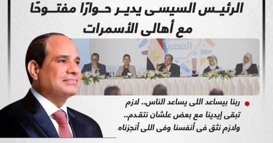 الدولة توفر مليون فرصة عمل سنويا.. الرئيس السيسى يدير حوارًا مفتوحًا مع أهالى الأسمرات