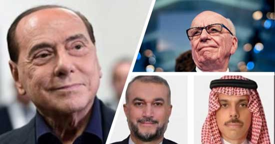 باختصار.. أهم الأخبار العربية والعالمية حتى الظهيرة.. السعودية وإيران توقعان بيانا مشتركا وتتفقان على ترتيبات فتح السفارتين.. روبرت مردوخ يفسخ خطوبته بعد أقل من شهر.. صحيفة: إصابة برلسكونى بسرطان الدم