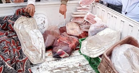 ضبط 60 كيلو لحوم فاسدة بمحال فى حدائق الأهرام