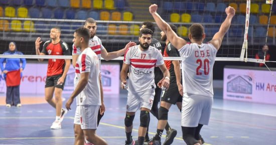 الزمالك يهزم الزهور 3 - 0 فى ختام قبل نهائى سوبر رجال الكرة الطائرة