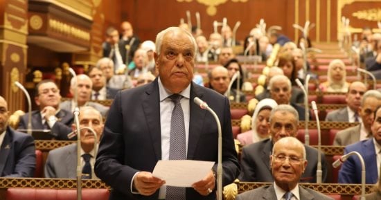 عبد المنعم التراس يؤدى اليمين الدستورية بعد تعيينه عضوا بمجلس الشيوخ