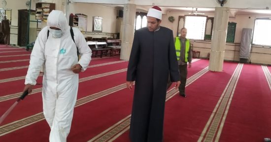 مساجد شمال سيناء تستقبل العشر الأواخر من رمضان بحملة نظافة موسَعة