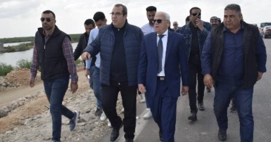 عادل الغضبان يتفقد طريق الحزام الآمن بمنطقة العجايبة والنخلة جنوب بورسعيد