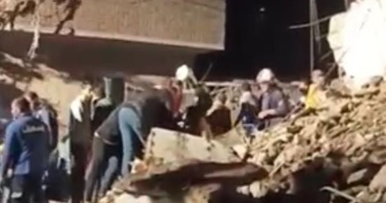 مصرع 5 أشخاص وإصابة 3 فى انهيار عقار الورديان بالإسكندرية