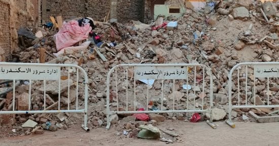 تشكيل لجنة هندسية لمعاينة انهيار عقار الورديان بالإسكندرية