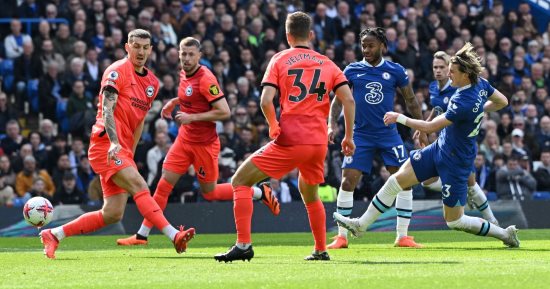 تشيلسى يتعادل مع برايتون 1-1 فى شوط مثير بالدوري الإنجليزي.. فيديو