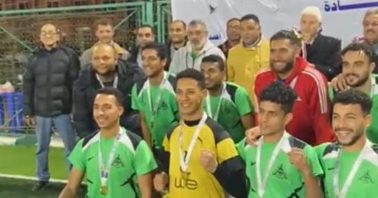 جامعة بنها تفوز بالميدالية الذهبية فى منافسات كرة القدم بالدورة الرمضانية للجامعات