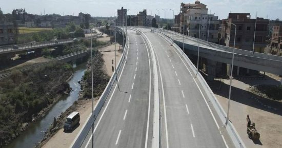 النقل تنفذ 3 كبارى بمدينة شربين فى الدقهلية لتحقيق السيولة المرورية.. صور 