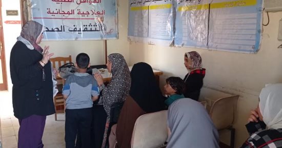 القافلة الطبية المجانية فى وحدة طوسون بالإسماعيلية تستقبل 300 مواطن