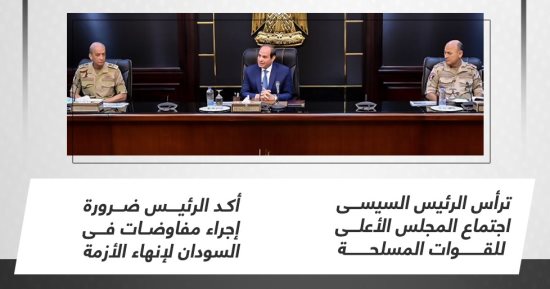 رسائل الرئيس السيسى خلال اجتماع المجلس الأعلى للقوات المسلحة (إنفوجراف)