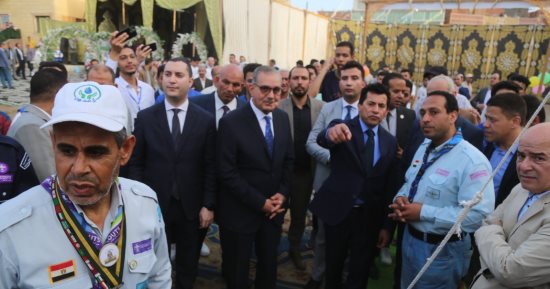 وزير الشباب والرياضة ومحافظ كفر الشيخ يفتتحان المقر الإدارى لمركز شباب أريمون