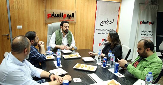 دياب يحتفل بنجاح مسلسل "تحت الوصاية" فى اليوم السابع.. صور