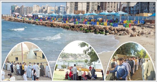 فرحة أهل مصر فى أول أيام عيد الفطر.. عادات يتميز بها المصريون فى العيد أبرزها طوابير من الأحبة بقرية الرزيقات للمصافحة والتهنئة بالأقصر.. أهل القليوبية يتبادلون التهانى بالعيد وزيارة القبور والتنزه بالحدائق
