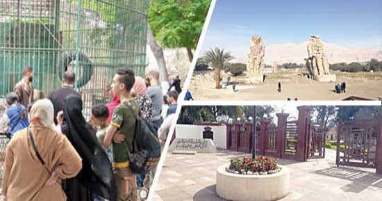 فرحة أهل مصر فى أول أيام عيد الفطر.. حدائق ومتنزهات شهيرة يرتادها المواطنون.. حديقة الأميرة فريال فى أسوان إطلالة مميزة على النيل بأقل تكلفة.. شواطئ ومكتبة الإسكندرية وقلعة قايتباى أبرز مقاصد عروس البحر المتوسط