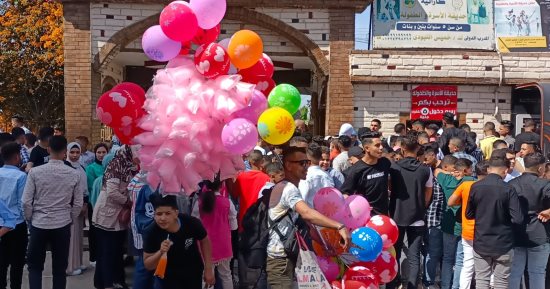 استمرار توافد المواطنين على الحدائق فى ثانى أيام العيد بدسوق.. صور