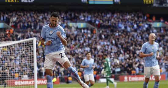 مانشستر سيتي يتأهل لنهائي كأس الاتحاد على حساب شيفيلد بهاتريك محرز.. فيديو
