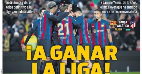 قمة برشلونة ضد أتلتيكو مدريد على رأس عناوين صحف العالم