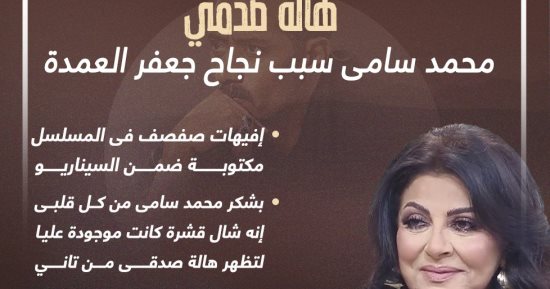 هالة صدقي: محمد سامى سبب نجاح جعفر العمدة.. إنفوجراف