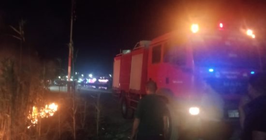 السيطرة على حريق فى هيش خلف مستشفى التل الكبير بالإسماعيلية 