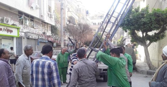 إيقاف أعمال تحويل شقة من سكنى إلى إدارى خلال حملة فى المنيا