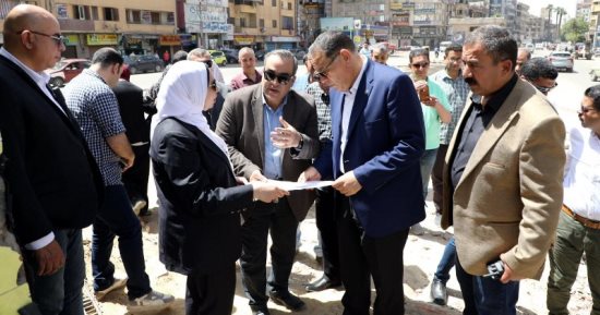 محافظ الشرقية يتفقد أعمال التطوير والتجميل بطريق أبو حماد- القرين بالزقازيق