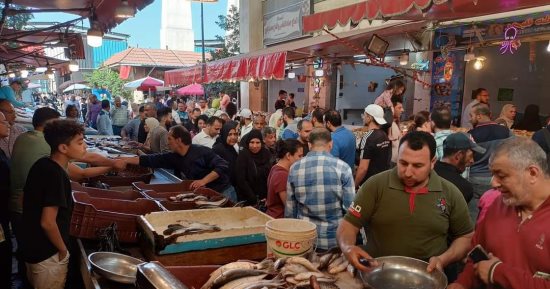 سوق الأسماك ببورسعيد مزار سياحى لتناول الوجبات الفاخرة بأسعار تنافسية.. صور