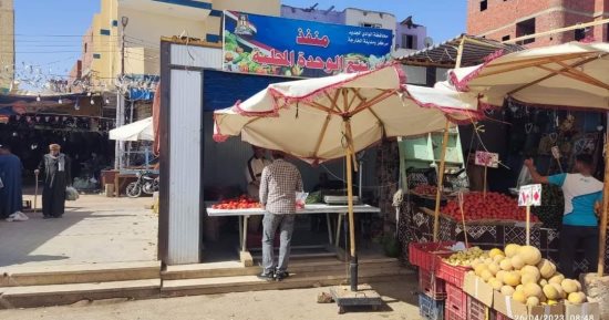 مجلس مدينة الخارجة: طرح كميات من الفاكهة والخضر بالمنافذ التابعة للوحدة المحلية