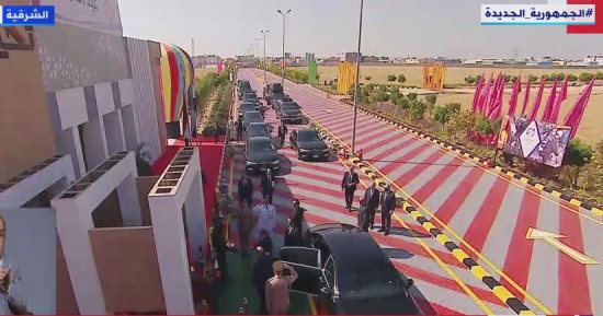 الرئيس السيسى يصل مقر احتفالية عيد العمال بالصالحية الجديدة فى الشرقية