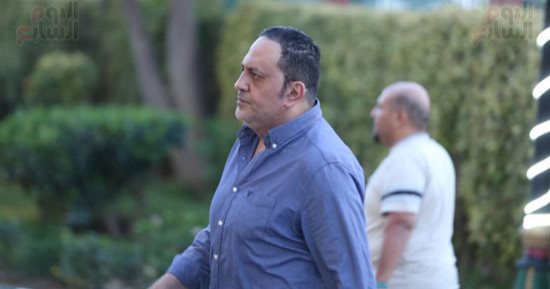 خالد سرحان ولقاء الخميسي ومدحت العدل فى عزاء مصطفى درويش 