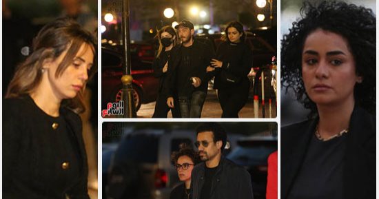 نجوم الفن فى عزاء الفنان الراحل مصطفى درويش