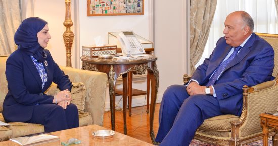سفيرة البحرين الجديدة لدى مصر تقدم نسخة من أوراق اعتمادها لوزير الخارجية