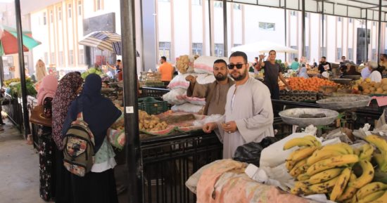 محافظ سوهاج يتفقد سوق مدينة ناصر الحضرى الجديد بعد نقل السوق القديم 