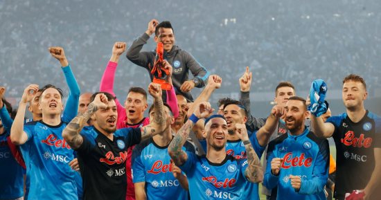 شاهد احتفالية نابولي التاريخية بلقب الدوري الإيطالي بملعب مارادونا