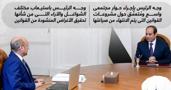 توجيهات جديدة للرئيس السيسى بشأن مشروعات قوانين الأسرة وتطوير منظومة التقاضى (إنفوجراف)